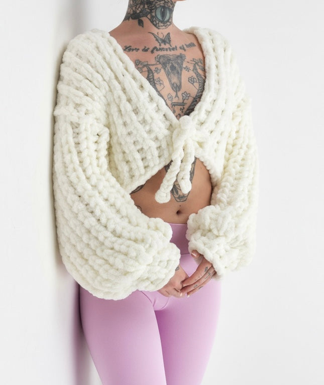 Mini cardigan - ručne pletený