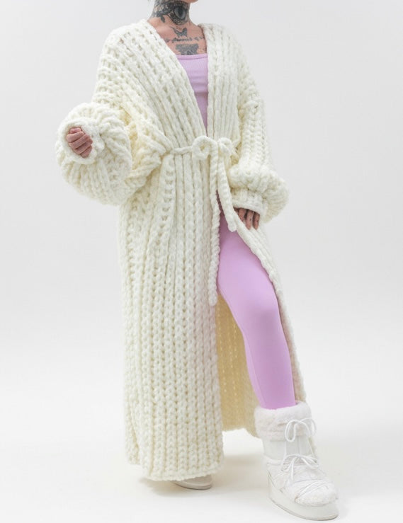 Maxi Cardigan ručne pletený