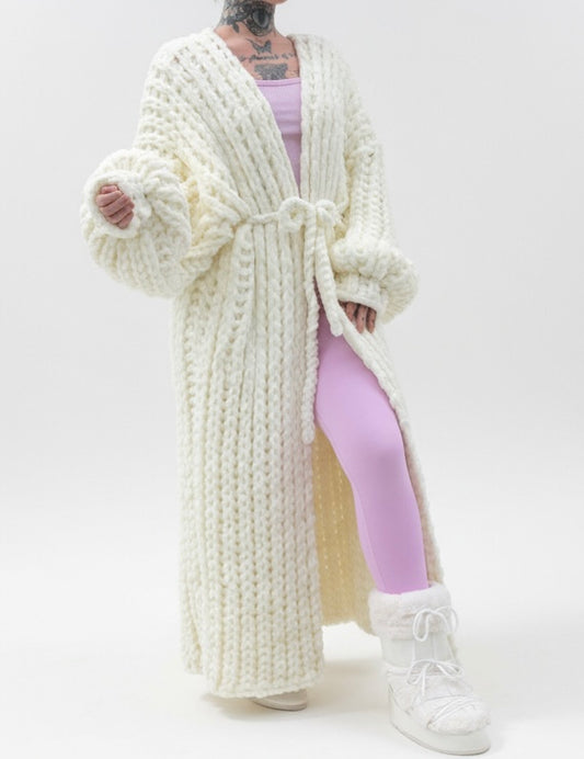 Maxi Cardigan ručne pletený