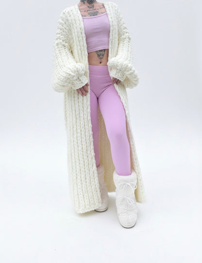 Maxi Cardigan ručne pletený