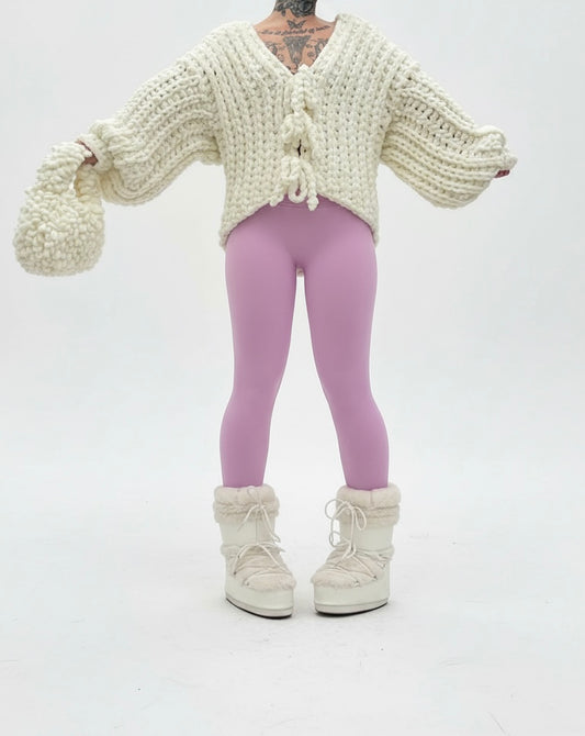 Midi cardigan - ručne pletený